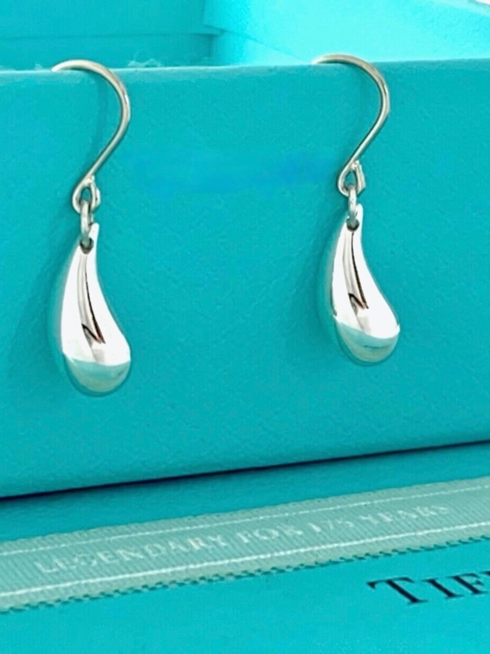 Tiffany & Co. Peretti Teardrop Earrings Sterling Silver
